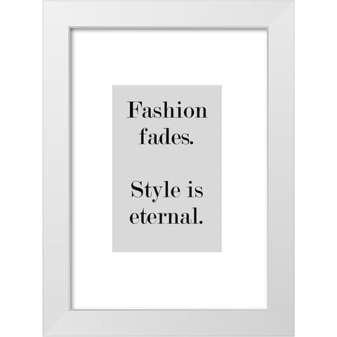 Fashion Fades White Modern Wood Framed Art Print by Mi, Suki