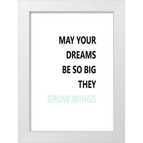Grow Wings White Modern Wood Framed Art Print by Mi, Suki