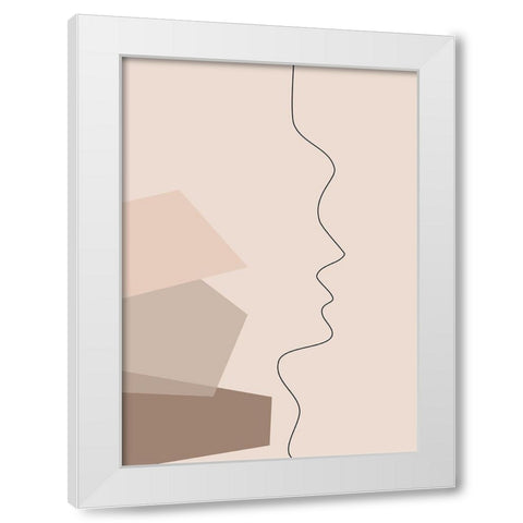 In Your Thoughts No.1 White Modern Wood Framed Art Print by Ratcliffe, Tiffany