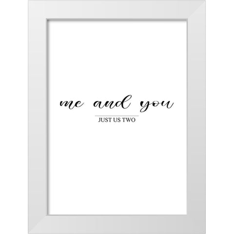 Me and You White Modern Wood Framed Art Print by Mi, Suki