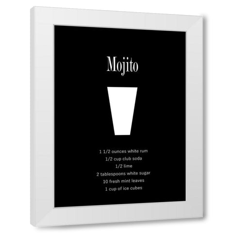 Mojito White Modern Wood Framed Art Print by Mi, Suki