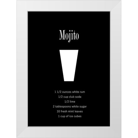 Mojito White Modern Wood Framed Art Print by Mi, Suki