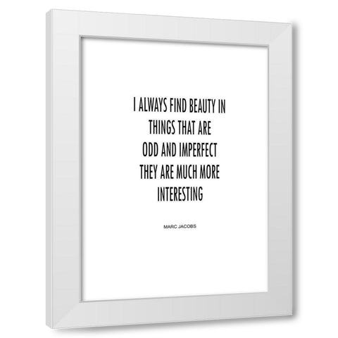 Odd and Imperfect White Modern Wood Framed Art Print by Mi, Suki