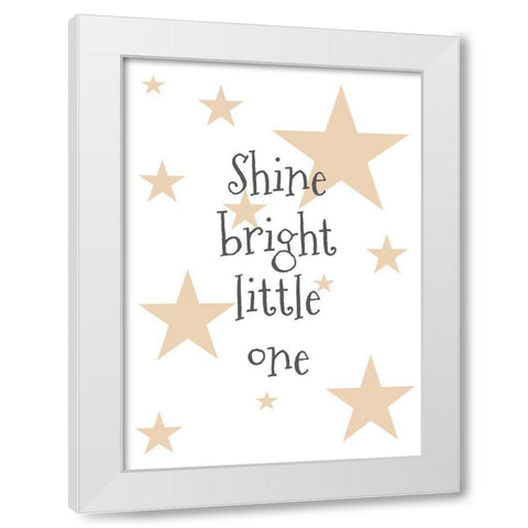 Shine Bright White Modern Wood Framed Art Print by Mi, Suki