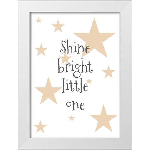 Shine Bright White Modern Wood Framed Art Print by Mi, Suki