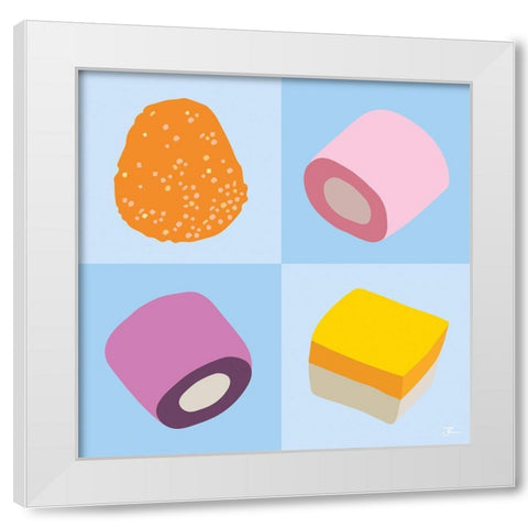 Sweets No.1 White Modern Wood Framed Art Print by Hollie, Jasmine