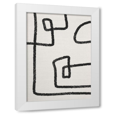 The Journey No.1 White Modern Wood Framed Art Print by Ratcliffe, Tiffany