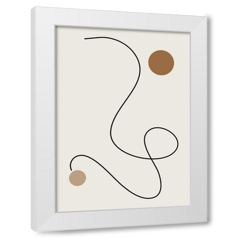 The Line No.1 White Modern Wood Framed Art Print by Ratcliffe, Tiffany
