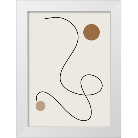 The Line No.1 White Modern Wood Framed Art Print by Ratcliffe, Tiffany