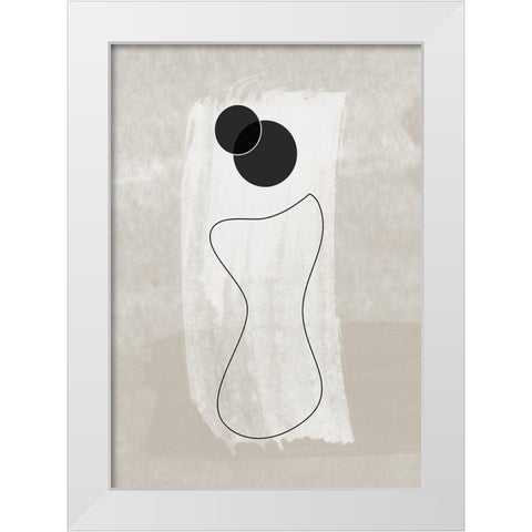 Vase No.1 White Modern Wood Framed Art Print by Ratcliffe, Tiffany
