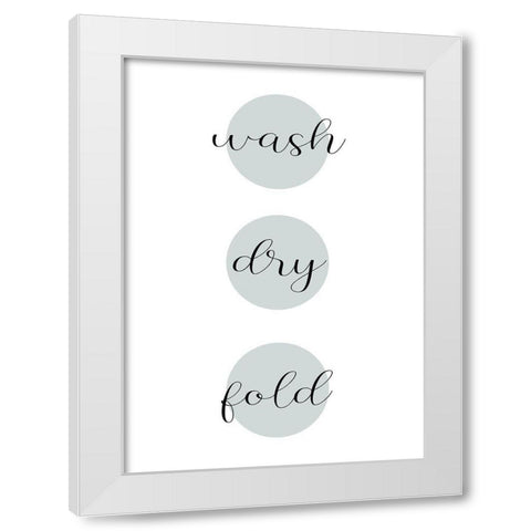 Wash Dry Fold White Modern Wood Framed Art Print by Mi, Suki