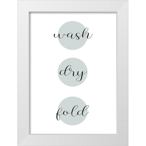Wash Dry Fold White Modern Wood Framed Art Print by Mi, Suki