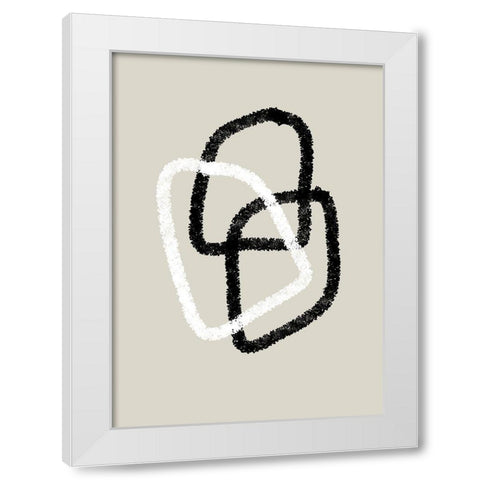 Interlock No.1 White Modern Wood Framed Art Print by Ratcliffe, Tiffany