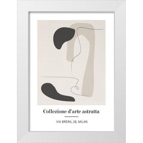 Astratta White Modern Wood Framed Art Print by Ratcliffe, Tiffany