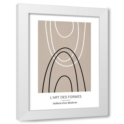 Formes White Modern Wood Framed Art Print by Ratcliffe, Tiffany
