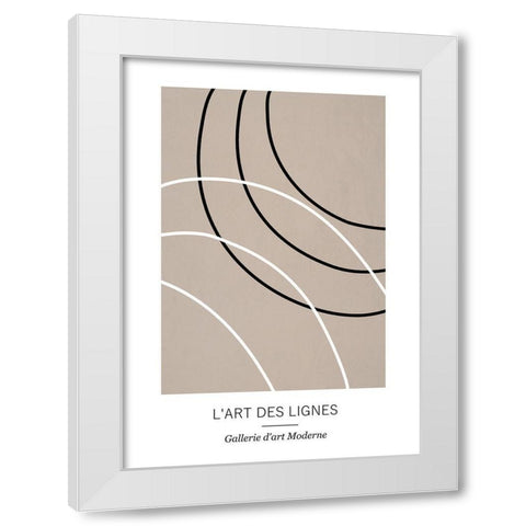 Lignes White Modern Wood Framed Art Print by Ratcliffe, Tiffany