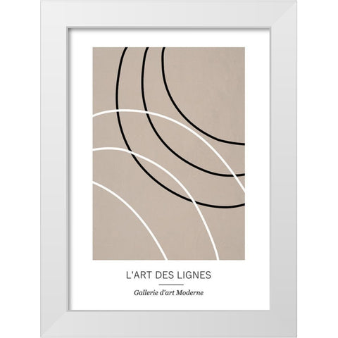 Lignes White Modern Wood Framed Art Print by Ratcliffe, Tiffany