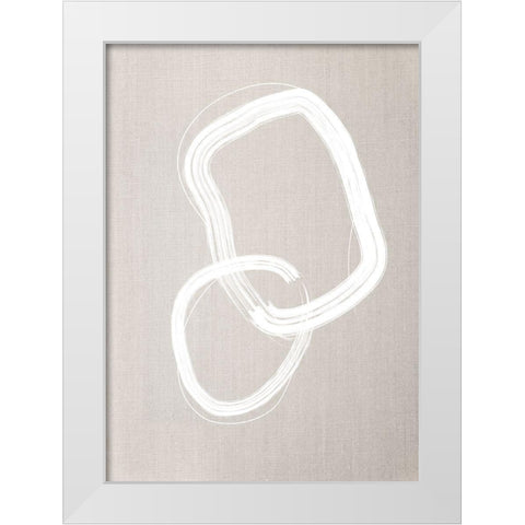 Linen Lines No.2 White Modern Wood Framed Art Print by Ratcliffe, Tiffany