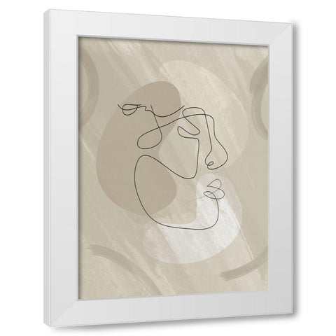 Figure 03 White Modern Wood Framed Art Print by Ratcliffe, Tiffany