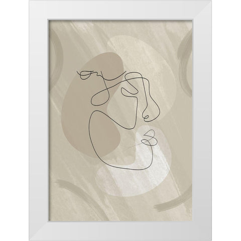 Figure 03 White Modern Wood Framed Art Print by Ratcliffe, Tiffany