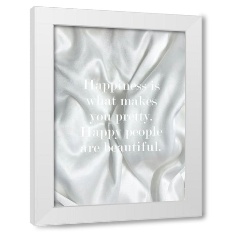 Happy People White Modern Wood Framed Art Print by Mi, Suki