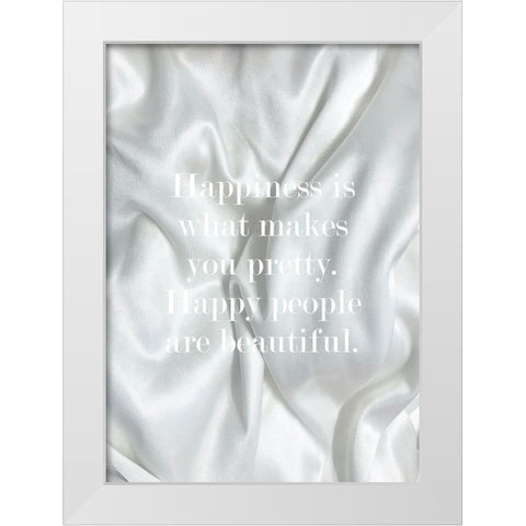 Happy People White Modern Wood Framed Art Print by Mi, Suki