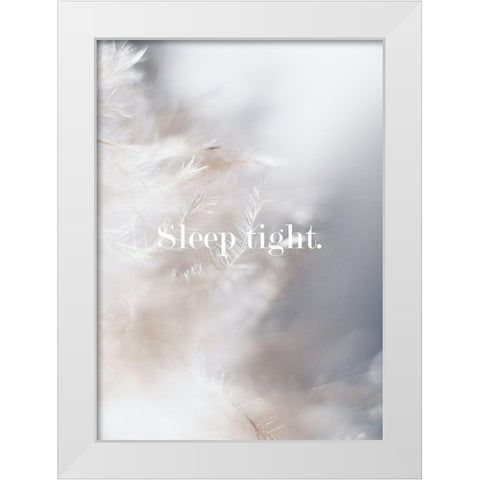 Sleep Tight Feathers White Modern Wood Framed Art Print by Mi, Suki