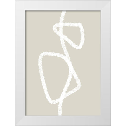 Interlock No.2 White Modern Wood Framed Art Print by Ratcliffe, Tiffany