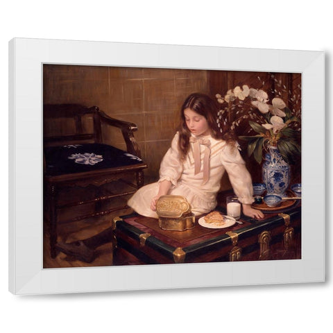 A Little Curiosity White Modern Wood Framed Art Print by Murray, Alan