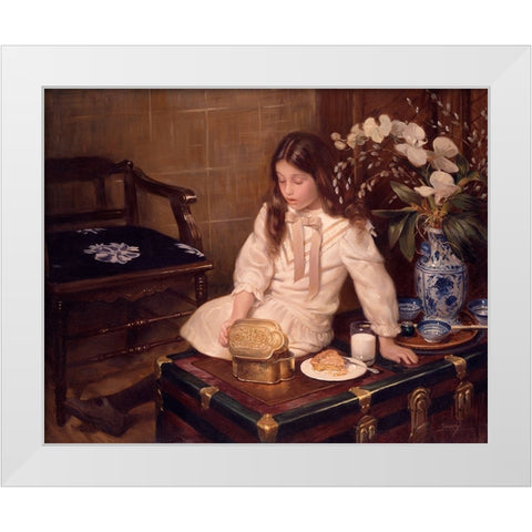 A Little Curiosity White Modern Wood Framed Art Print by Murray, Alan