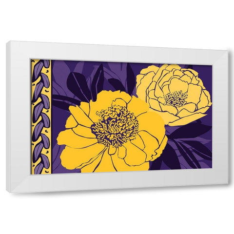 Color Bouquet I White Modern Wood Framed Art Print by Art Licensing Studio