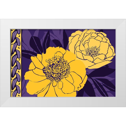 Color Bouquet I White Modern Wood Framed Art Print by Art Licensing Studio