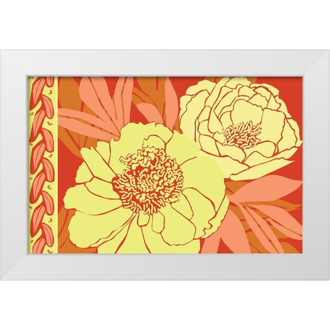 Color Bouquet II White Modern Wood Framed Art Print by Art Licensing Studio