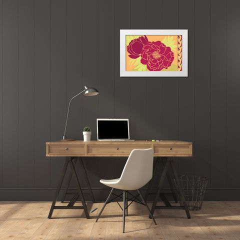 Color Bouquet III White Modern Wood Framed Art Print by Art Licensing Studio