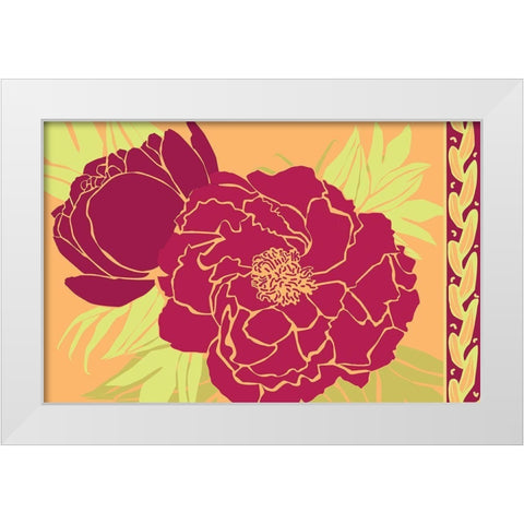Color Bouquet III White Modern Wood Framed Art Print by Art Licensing Studio