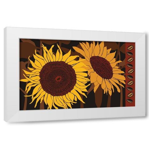 Tournesol I White Modern Wood Framed Art Print by Art Licensing Studio