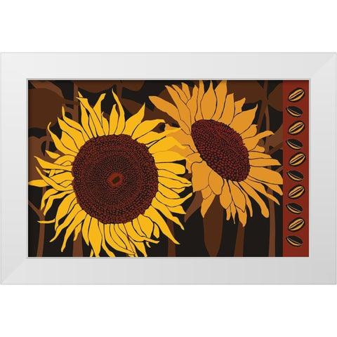 Tournesol I White Modern Wood Framed Art Print by Art Licensing Studio