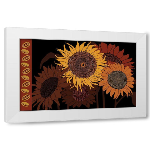 Tournesol II White Modern Wood Framed Art Print by Art Licensing Studio