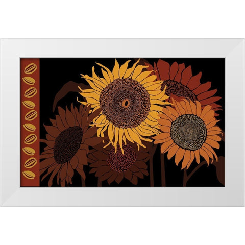 Tournesol II White Modern Wood Framed Art Print by Art Licensing Studio