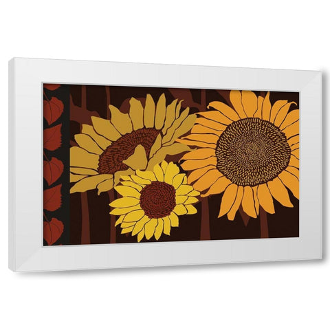 Tournesol III White Modern Wood Framed Art Print by Art Licensing Studio