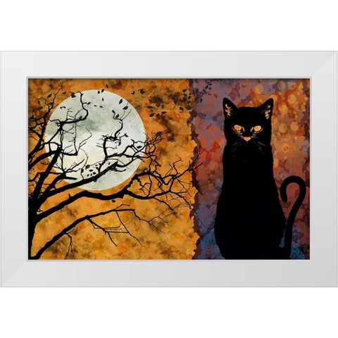 All Hallows Eve 1 White Modern Wood Framed Art Print by Art Licensing Studio