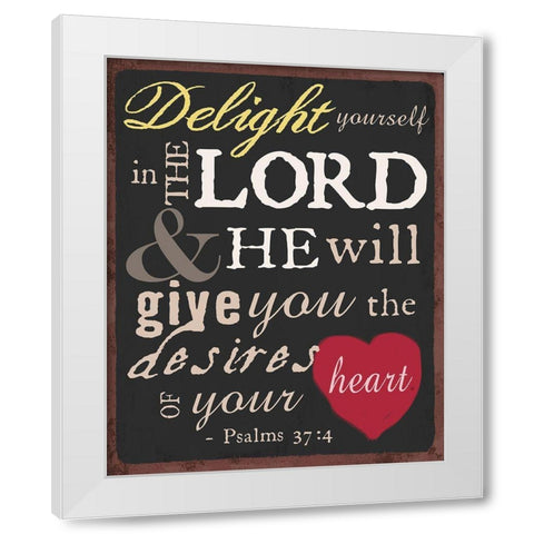 Psalm Saying I White Modern Wood Framed Art Print by Art Licensing Studio