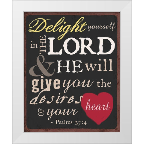 Psalm Saying I White Modern Wood Framed Art Print by Art Licensing Studio