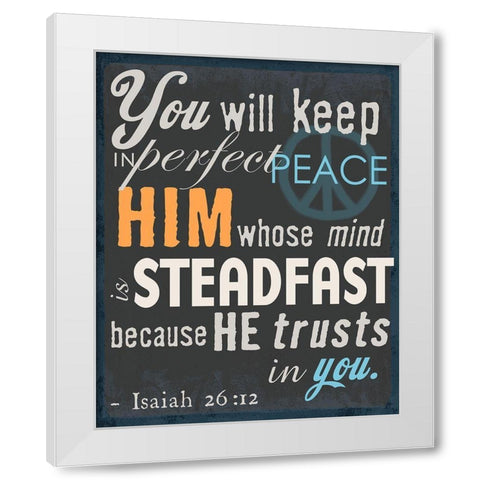 Psalm Saying II White Modern Wood Framed Art Print by Art Licensing Studio