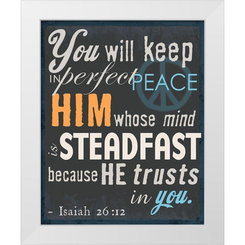 Psalm Saying II White Modern Wood Framed Art Print by Art Licensing Studio