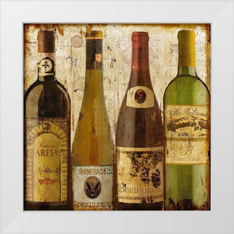 Wine Samples of Europe I White Modern Wood Framed Art Print by Art Licensing Studio