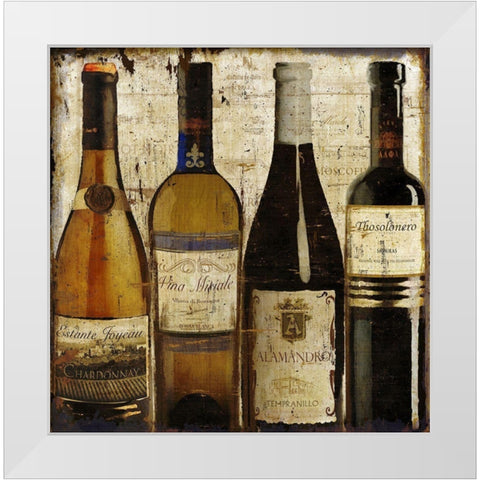 Wine Samples of Europe II White Modern Wood Framed Art Print by Art Licensing Studio