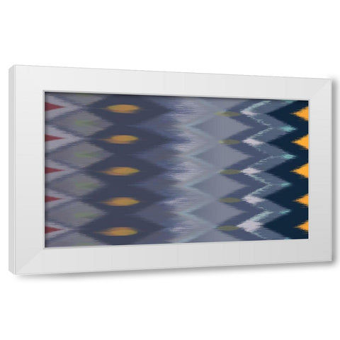 Windy Rug Pattern in Blues White Modern Wood Framed Art Print by Art Licensing Studio