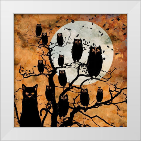 All Hallows Eve III White Modern Wood Framed Art Print by Art Licensing Studio