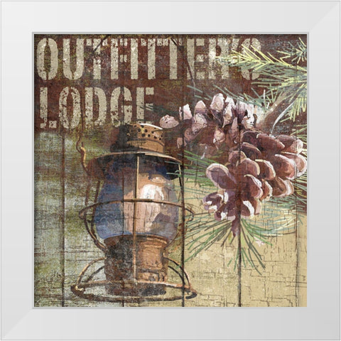 Open Season Outfitter White Modern Wood Framed Art Print by Art Licensing Studio